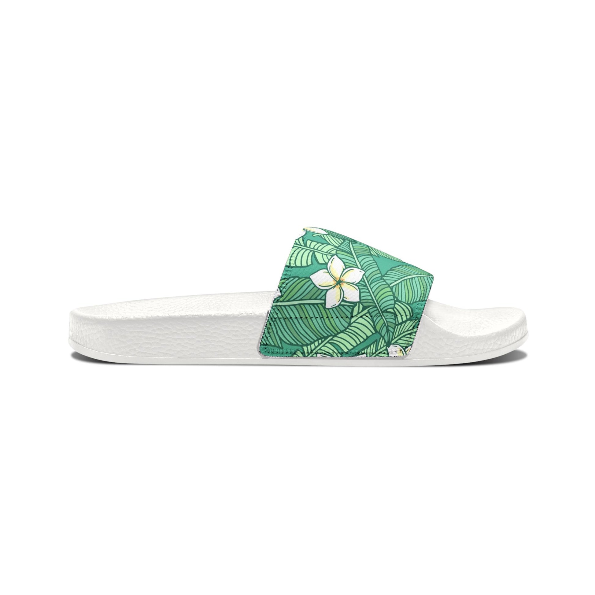 "Jasmine Palm Paradise" Men's Beach Sandals - Island Vibes For Life