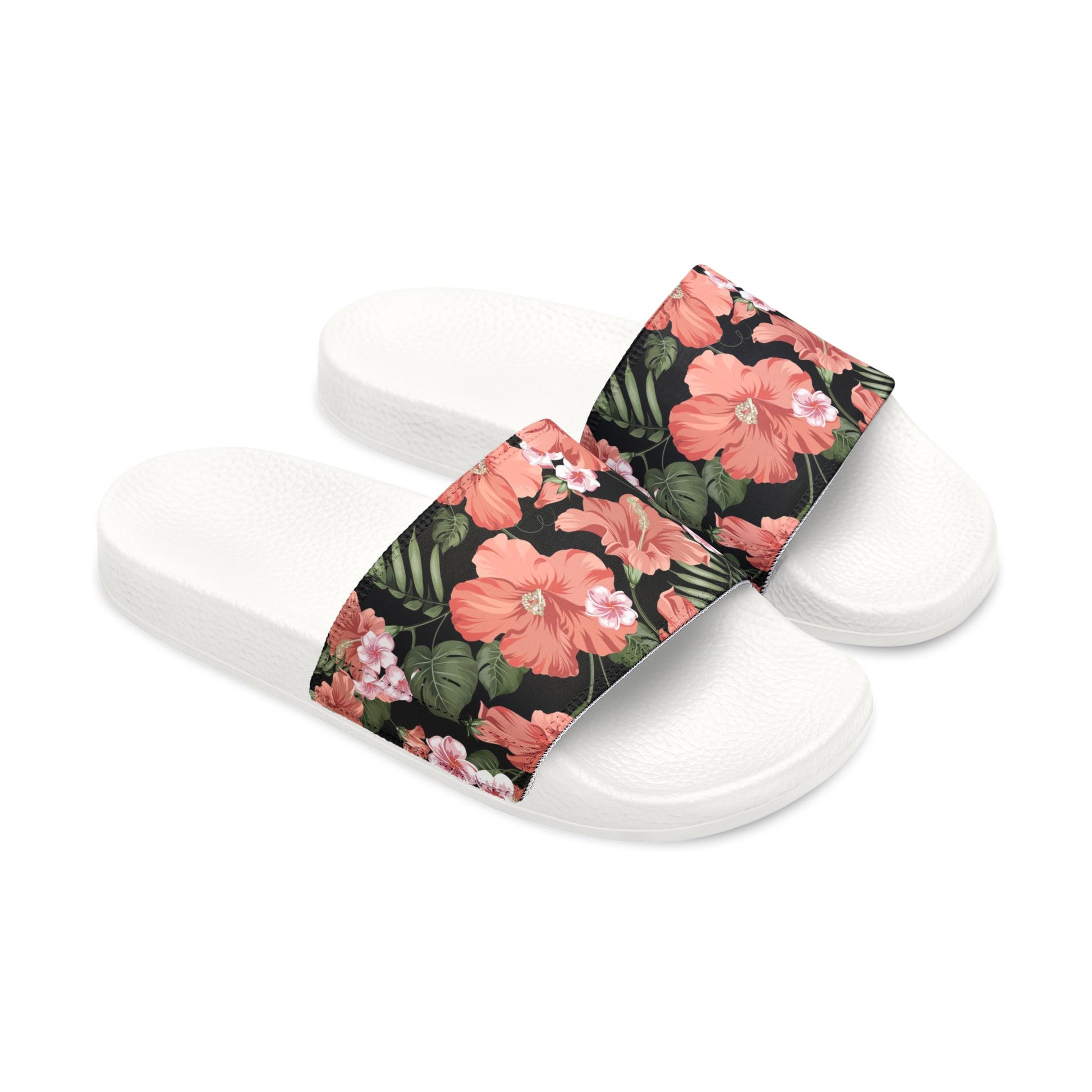 "Midnight Bloomscape" Women's Beach Sandals - Island Vibes For Life