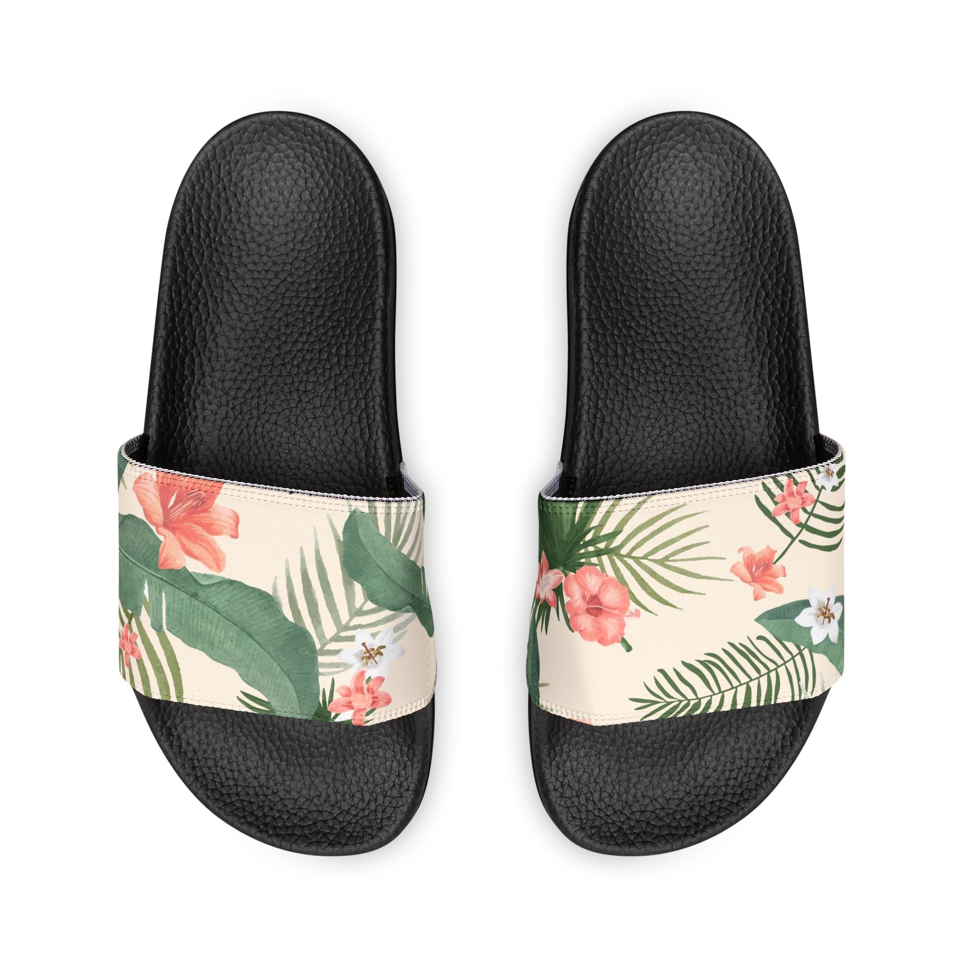 "Hibiscus Palm Oasis" Women's Beach Sandals - Island Vibes For Life
