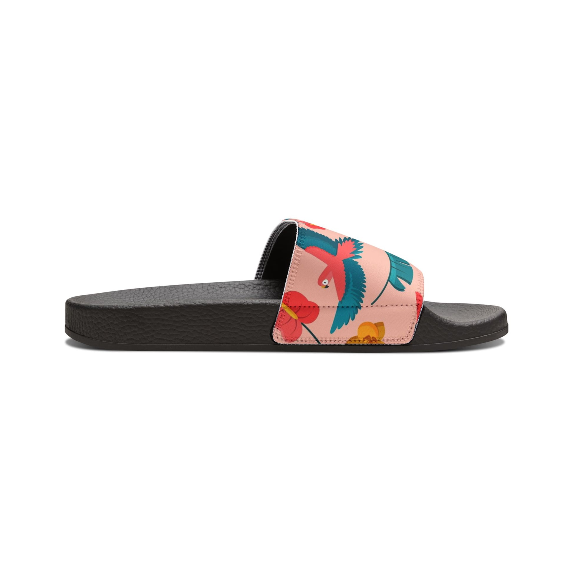 "Colorful Plumage: Pink Paradise" Women's Beach Sandals - Island Vibes For Life