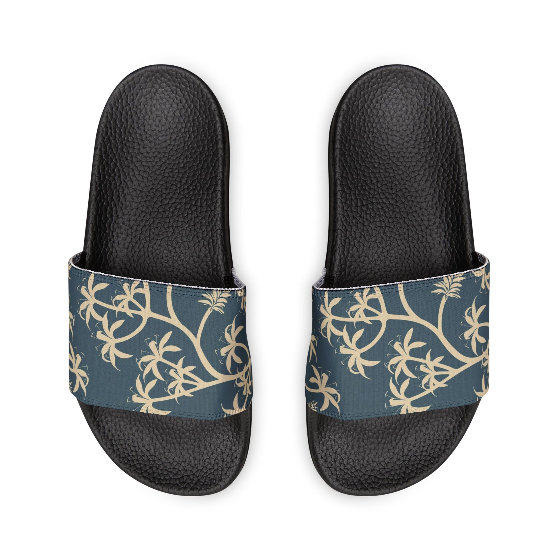 "Earthy Bluescape Oasis" Women's Beach Sandals - Island Vibes For Life