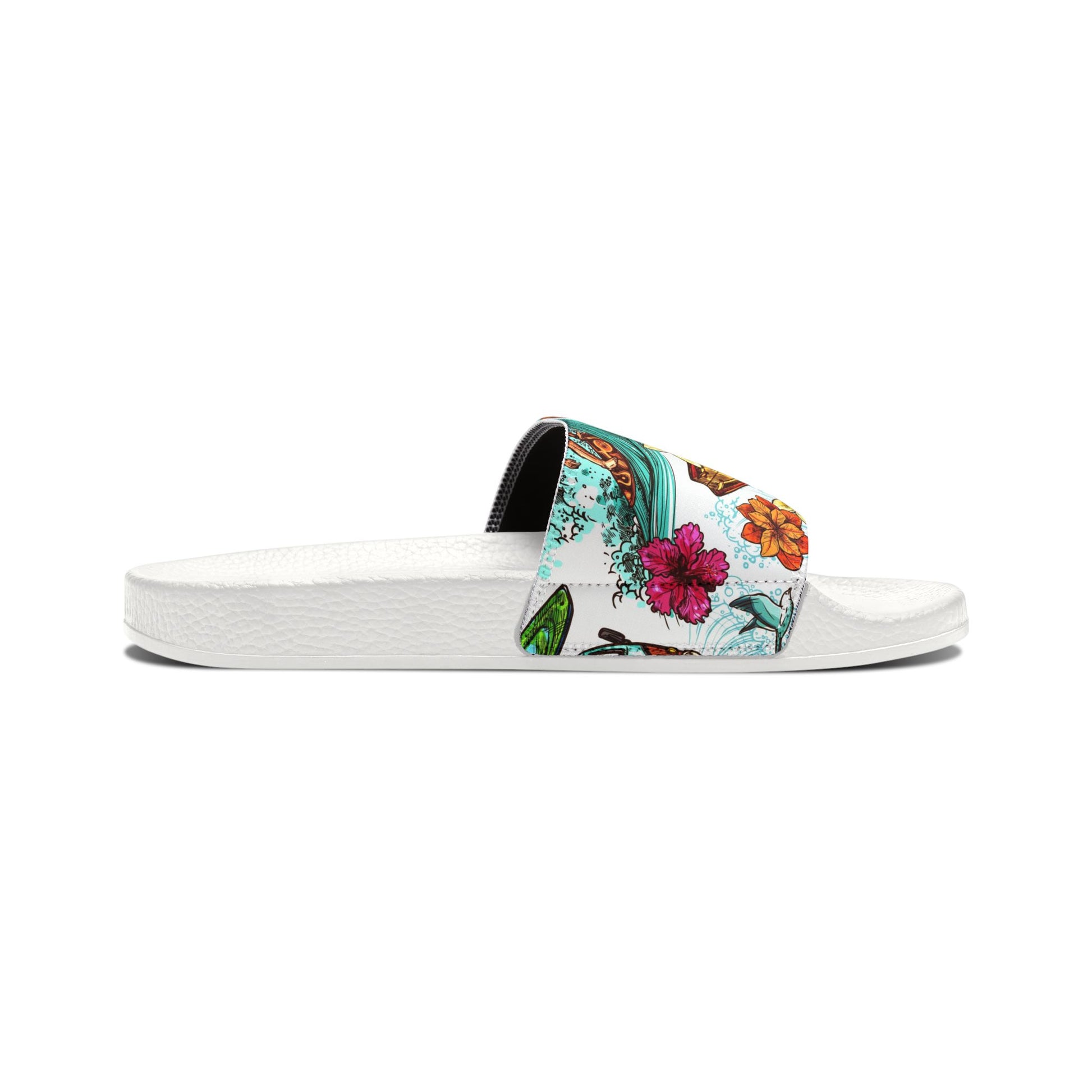 "Microbus and Surfboards" Women's Beach Sandals - Island Vibes For Life
