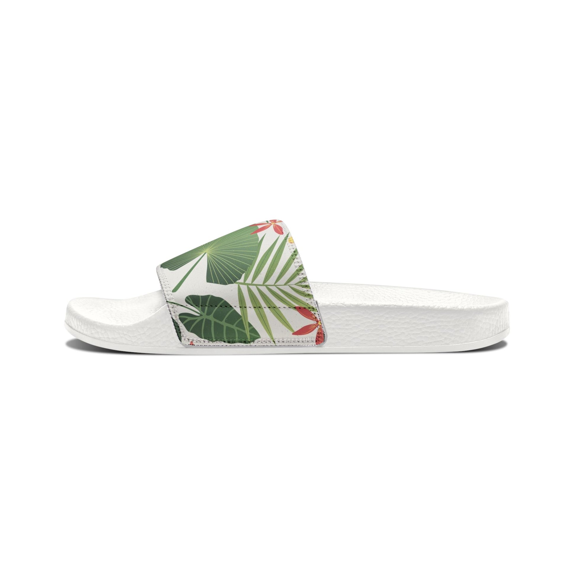 "Caribbean Leaf Carnival" Men's Beach Sandals - Island Vibes For Life