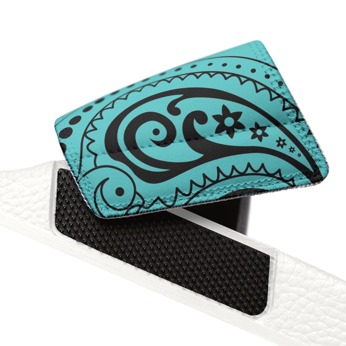 "Teal Paisley Treasure" Women's Beach Sandals - Island Vibes For Life