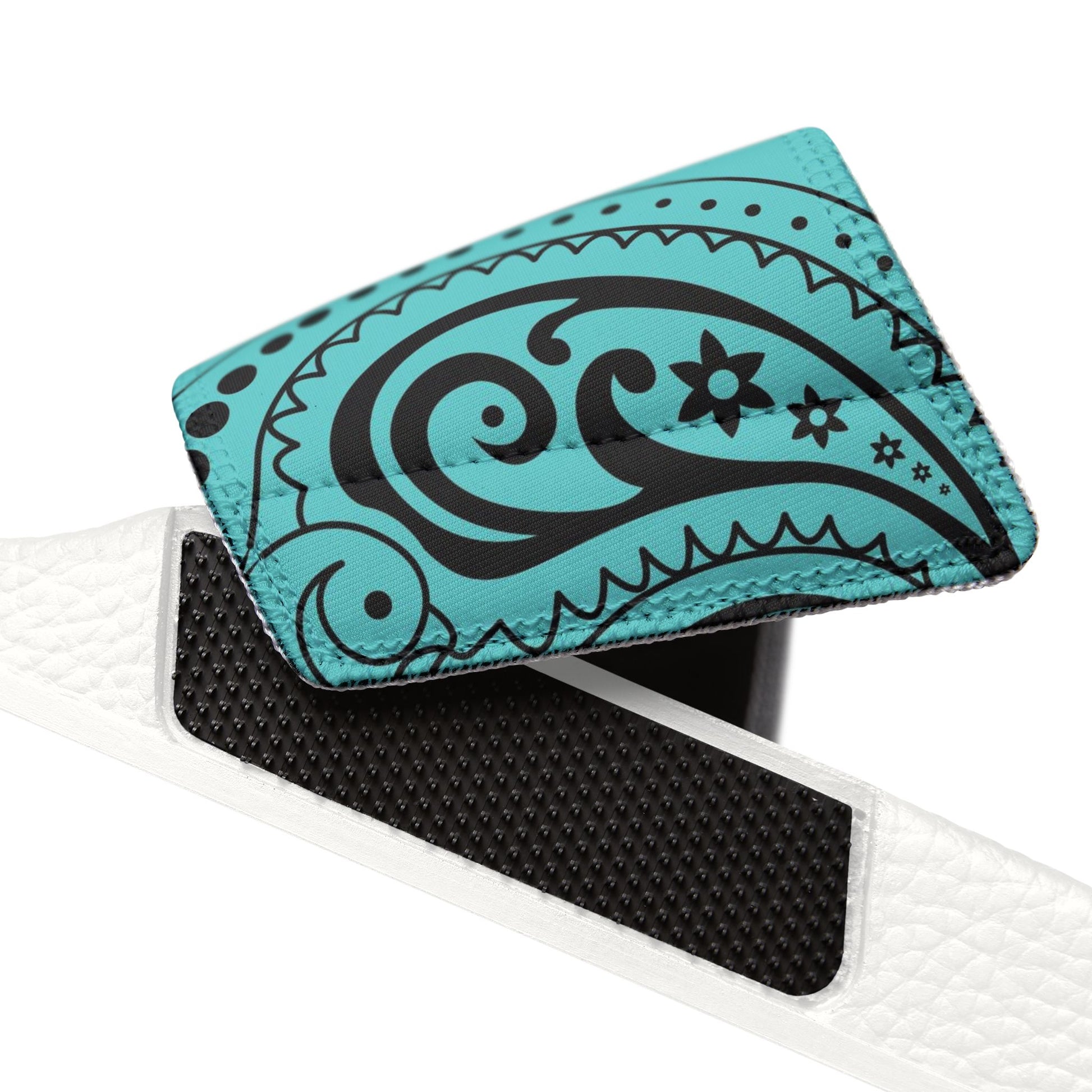 "Teal Paisley Treasure" Women's Beach Sandals - Island Vibes For Life