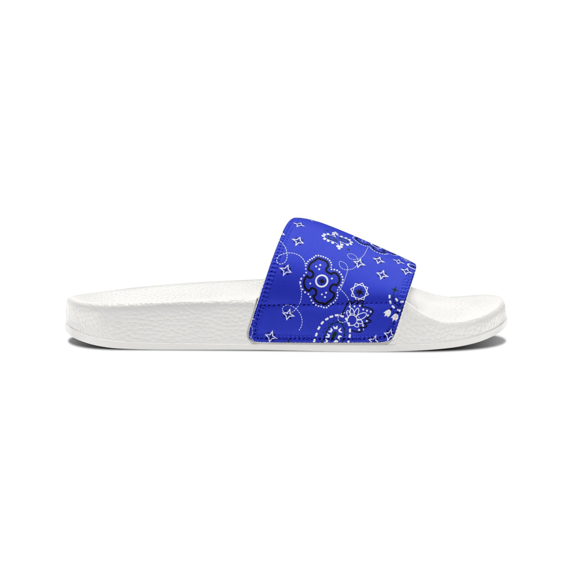 "Blue Paisley Bliss" Men's Beach Sandals - Island Vibes For Life