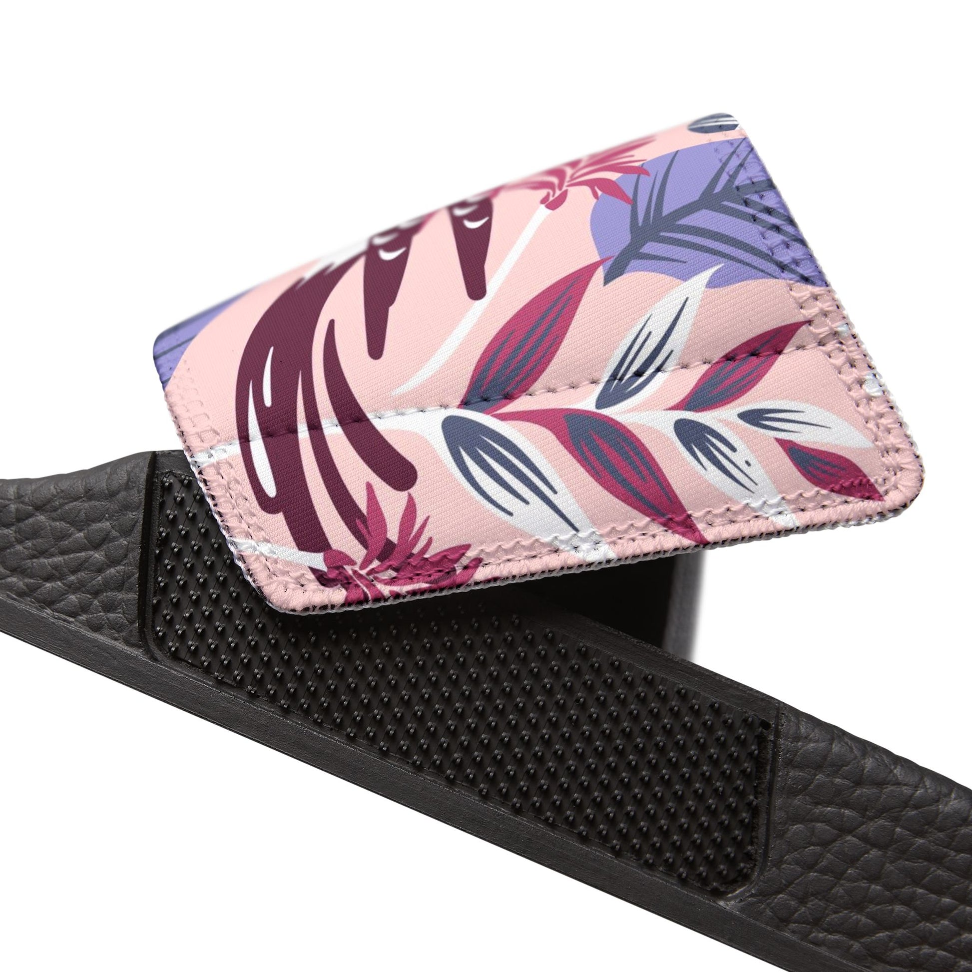 "Tropical Avian Whispers: Pink Paradise" Men's Beach Sandals - Island Vibes For Life