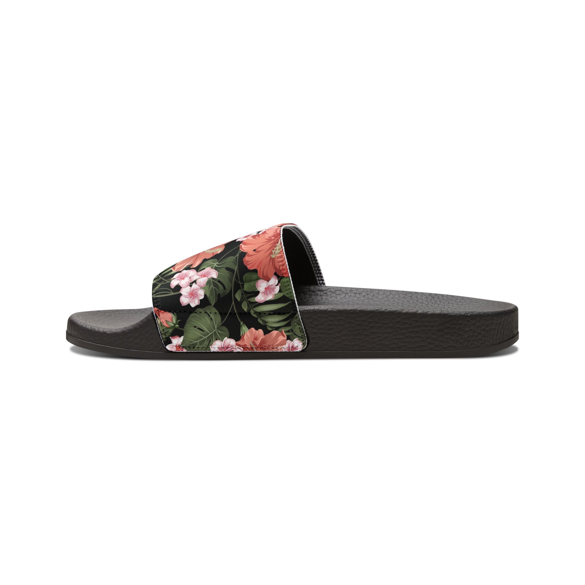 "Midnight Bloomscape" Women's Beach Sandals - Island Vibes For Life