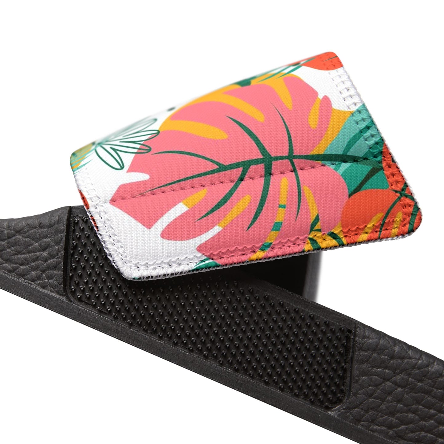 "Island Leaves Kaleidoscope" Men's Beach Sandals - Island Vibes For Life