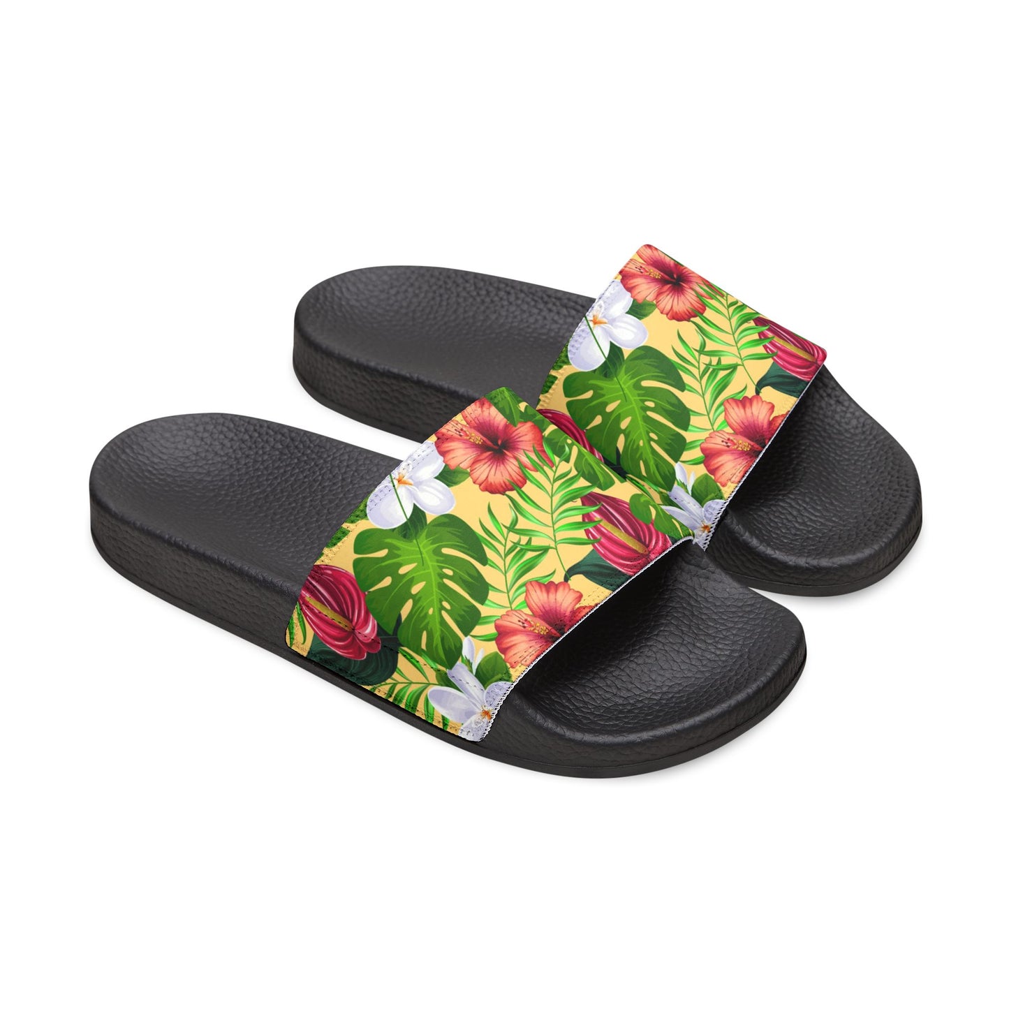"Jungle Odyssey Hues: Golden Sun" Women's Beach Sandals - Island Vibes For Life