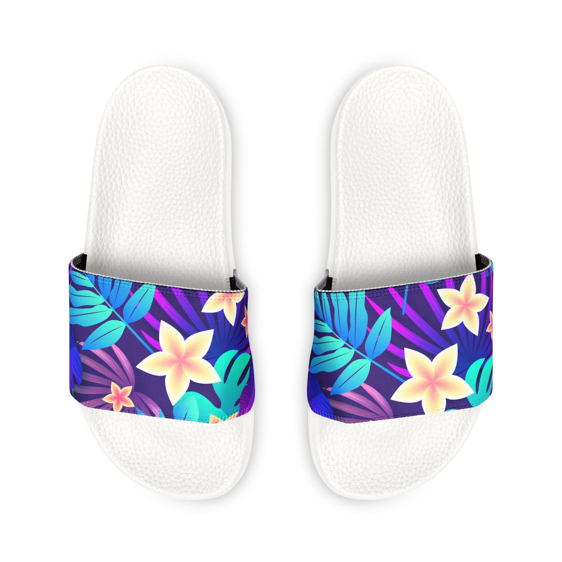 "Purple Paradise Blooms" Women's Beach Sandals - Island Vibes For Life