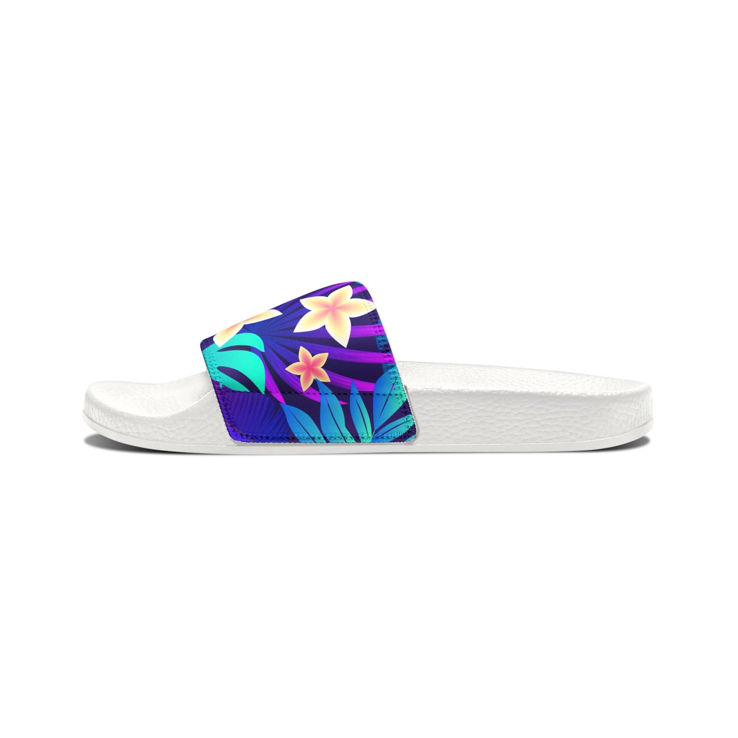 "Purple Paradise Blooms" Women's Beach Sandals - Island Vibes For Life