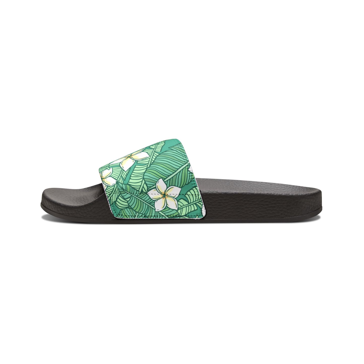 "Jasmine Palm Paradise" Men's Beach Sandals - Island Vibes For Life