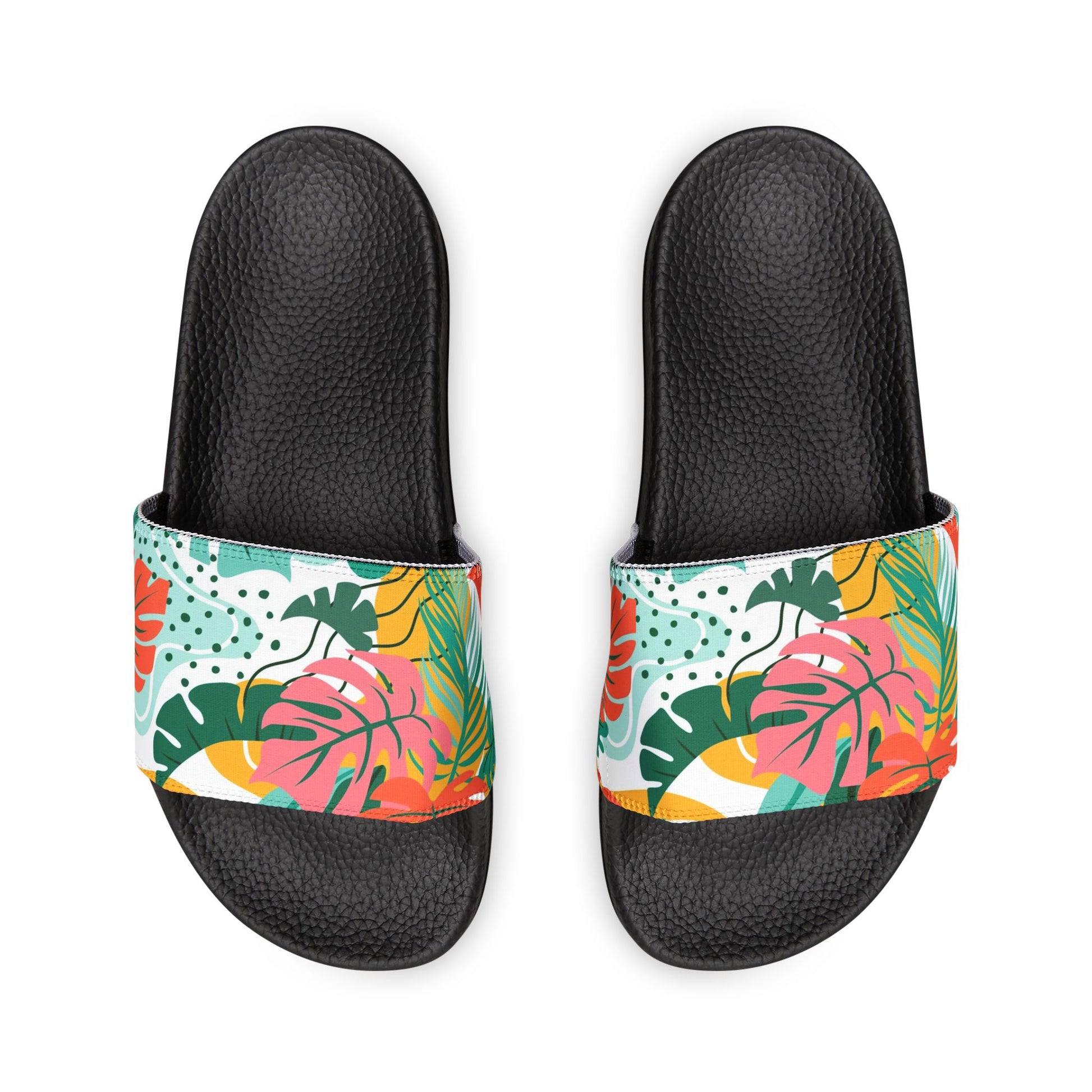 "Island Leaves Kaleidoscope" Women's Beach Sandals - Island Vibes For Life