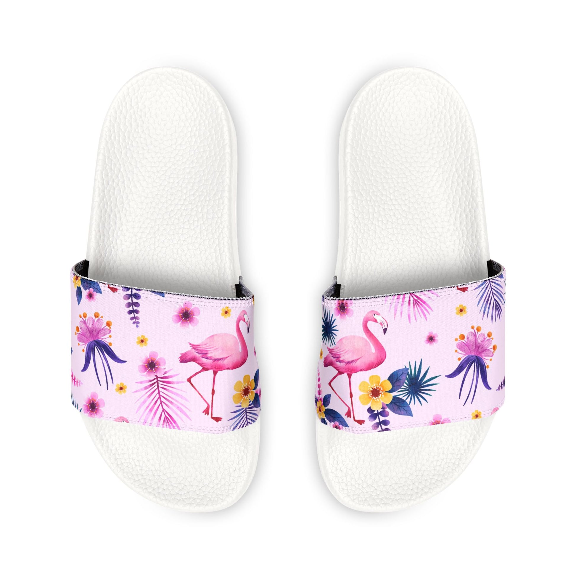 "Pink Flamingo Carnival: Exotic Bliss" Men's Beach Sandals - Island Vibes For Life