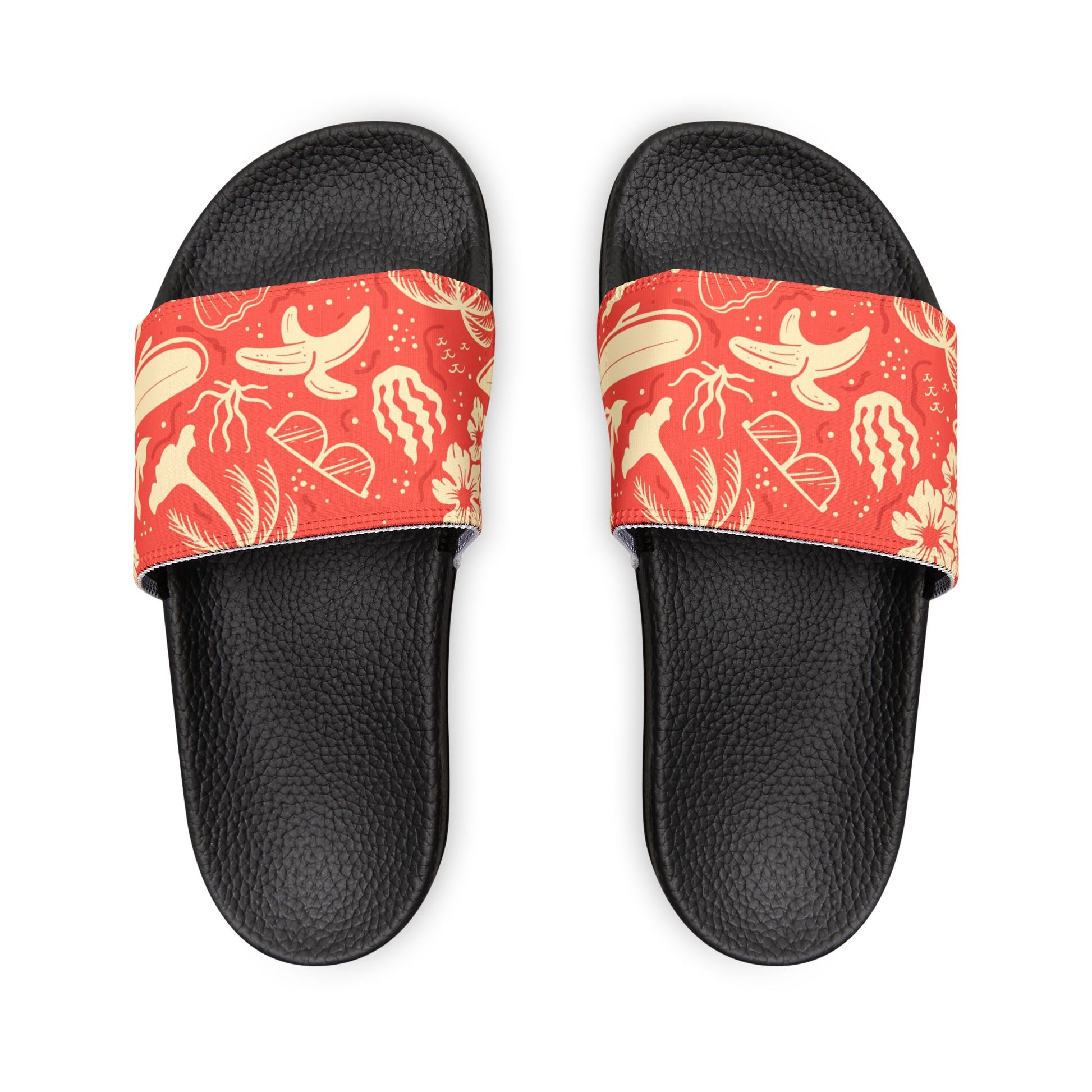 "Tropical Radiance in Red" Women's Beach Sandals - Island Vibes For Life