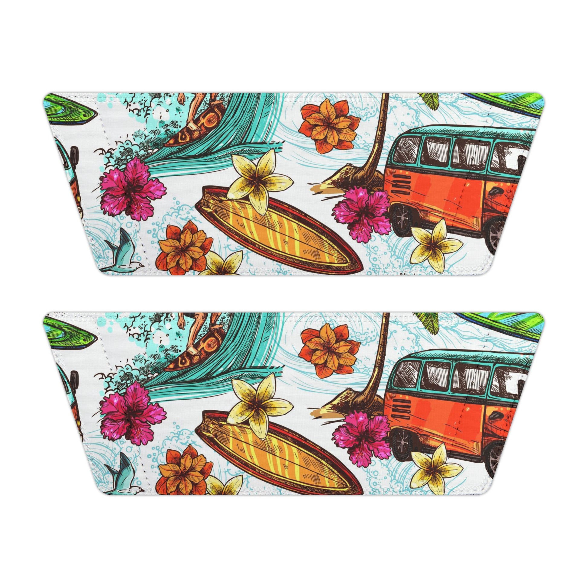 "Microbus and Surfboards" Women's Beach Sandals - Island Vibes For Life