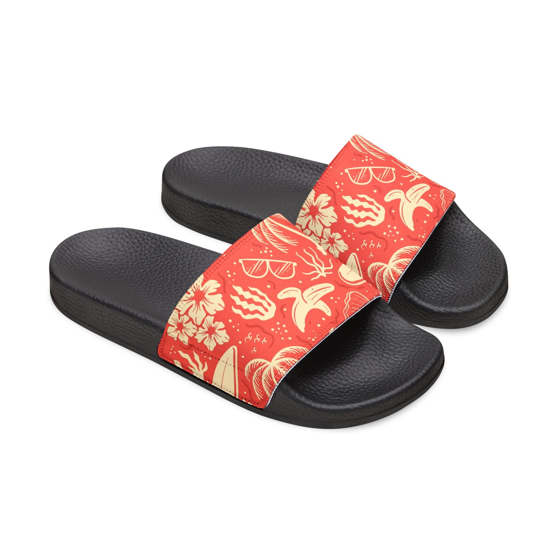 "Tropical Radiance in Red" Women's Beach Sandals - Island Vibes For Life