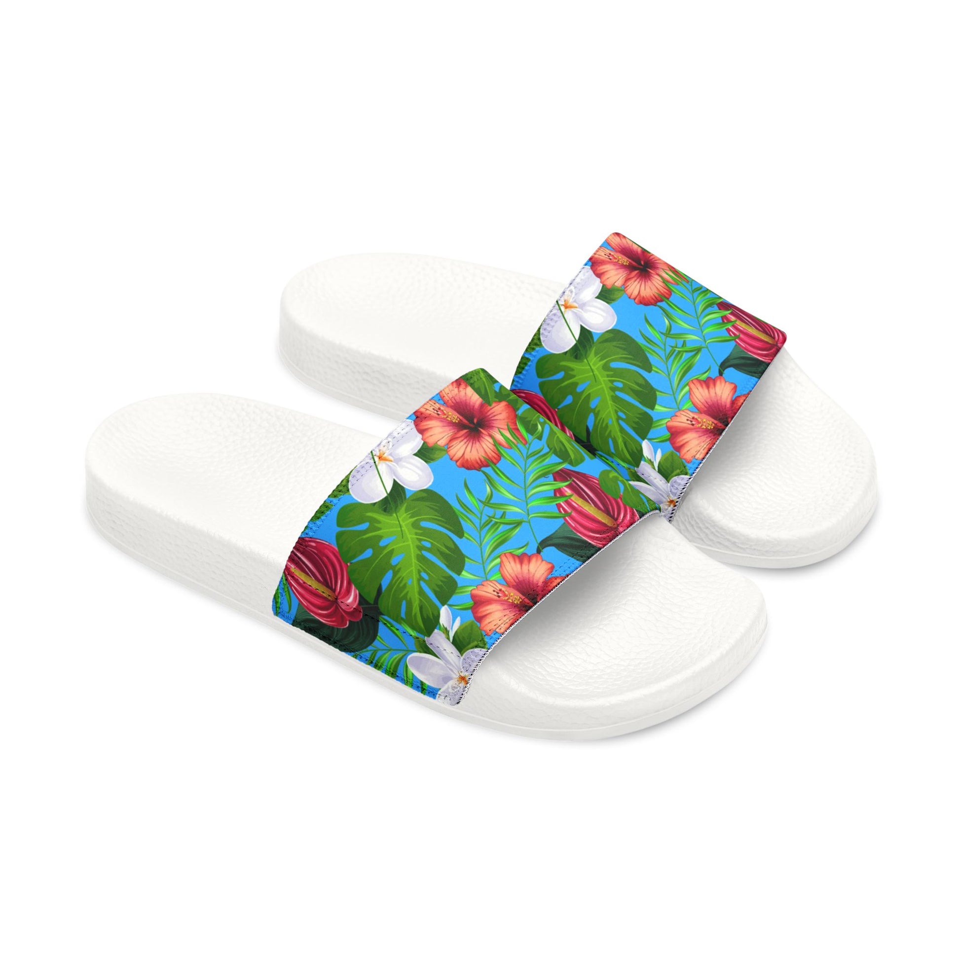 "Jungle Odyssey Hues: Rainforest Expedition" Women's Beach Sandals - Island Vibes For Life