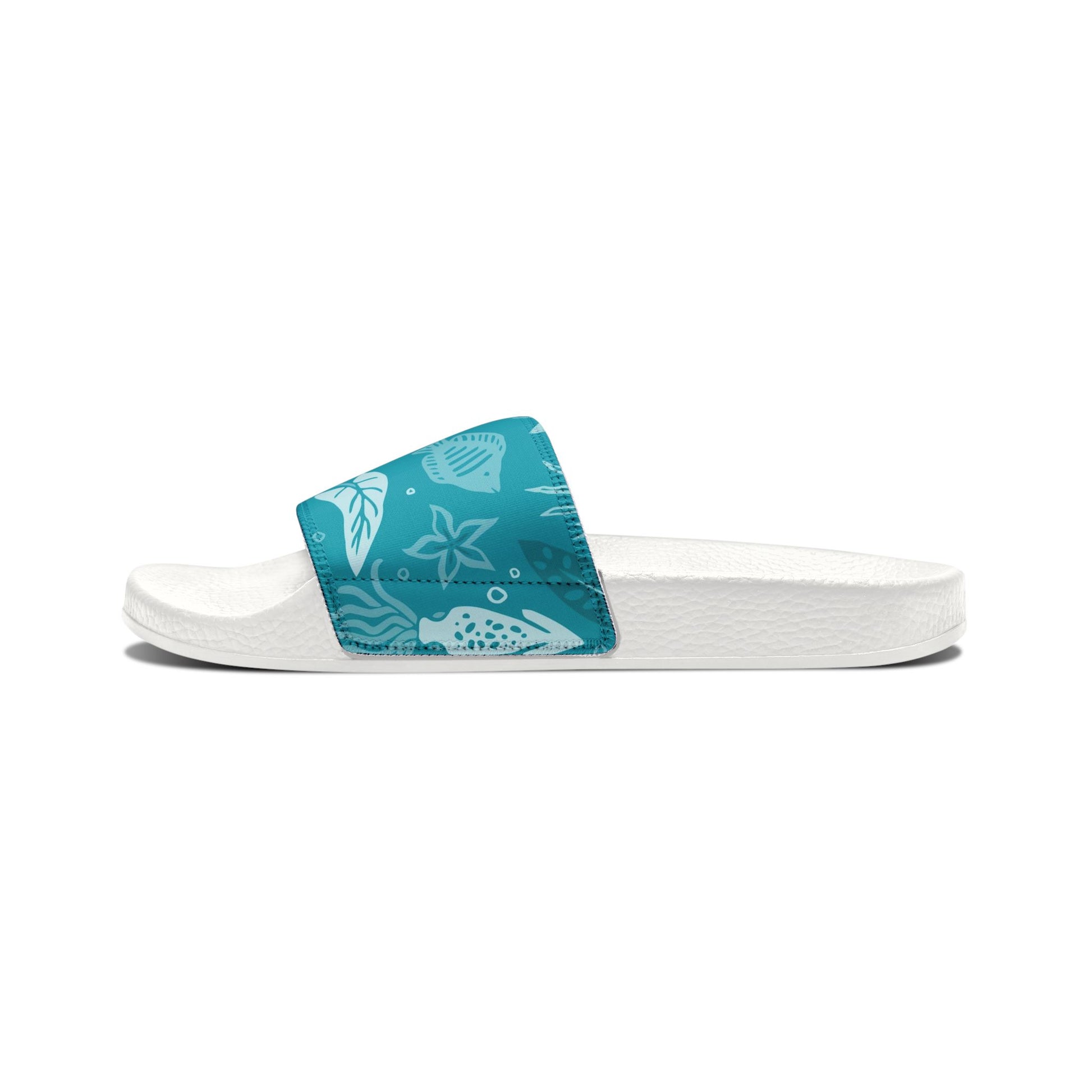 "Seaside Serenade: Teal Marine Ballet" Men's Beach Sandals - Island Vibes For Life
