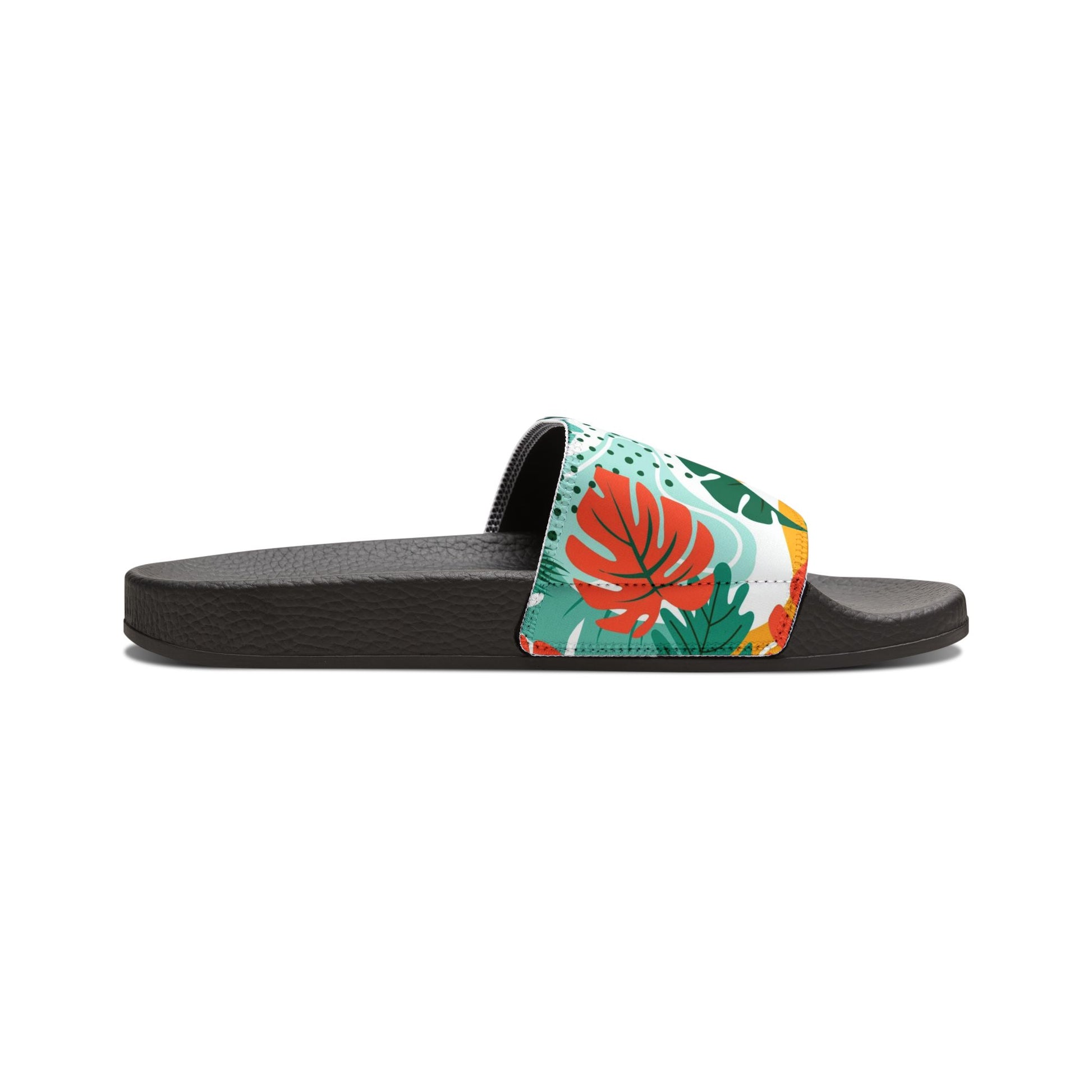 "Island Leaves Kaleidoscope" Women's Beach Sandals - Island Vibes For Life