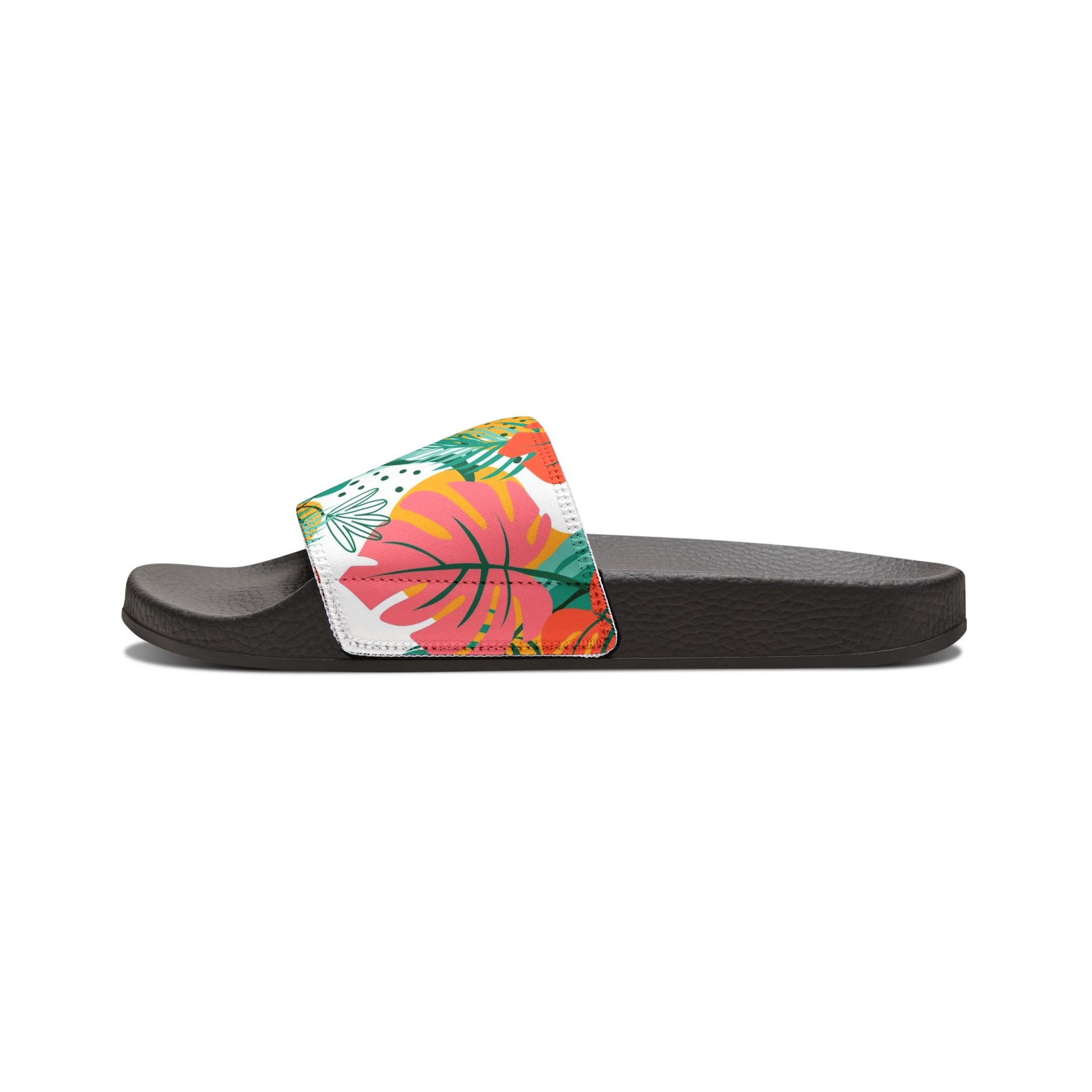 "Island Leaves Kaleidoscope" Men's Beach Sandals - Island Vibes For Life