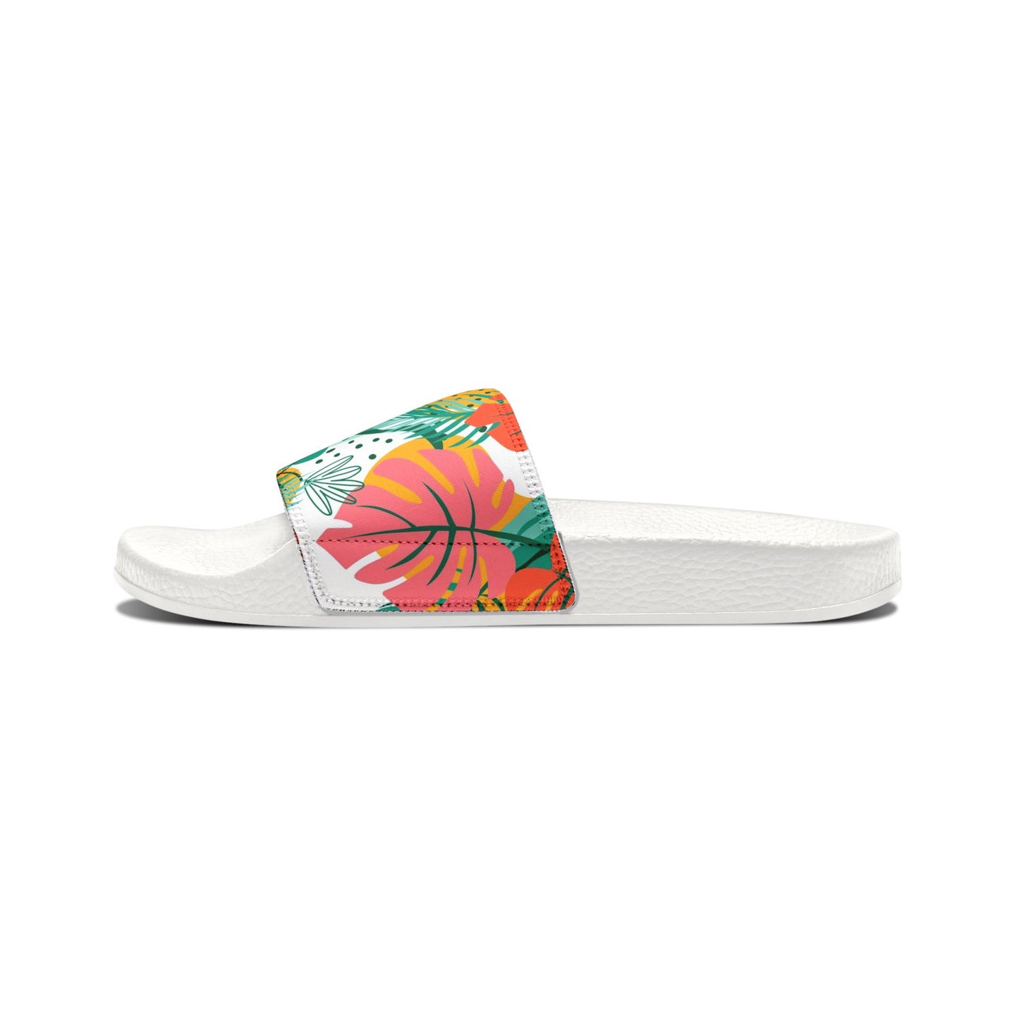 "Island Leaves Kaleidoscope" Men's Beach Sandals - Island Vibes For Life