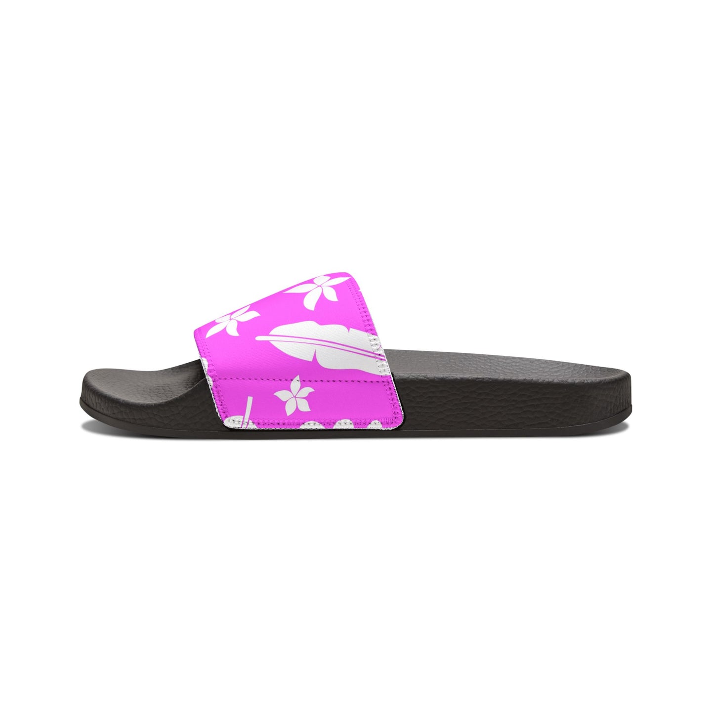 "White Hibiscus Escape" Men's Beach Sandals - Island Vibes For Life