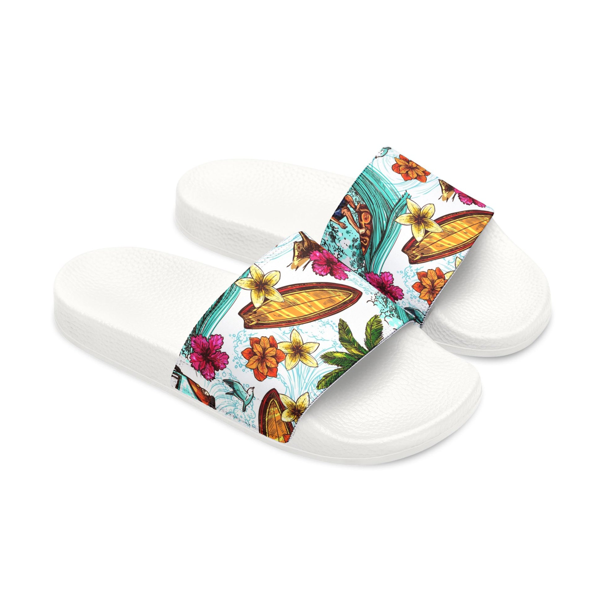 "Microbus and Surfboards" Men's Beach Sandals - Island Vibes For Life