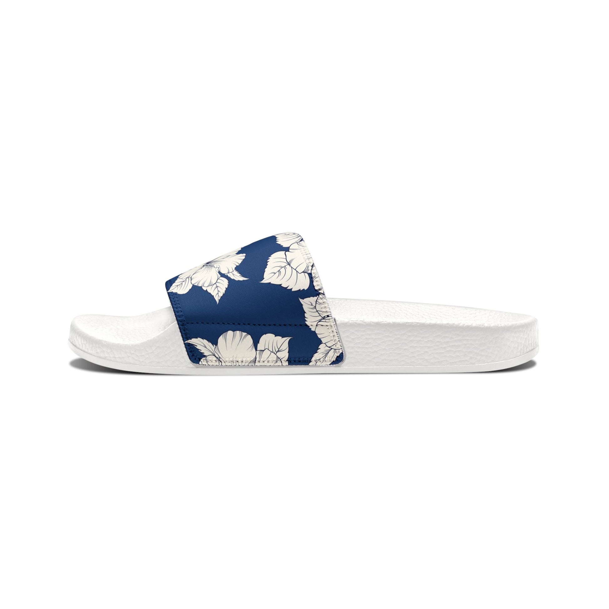 "Classic White Hibiscus" Men's Beach Sandals - Island Vibes For Life