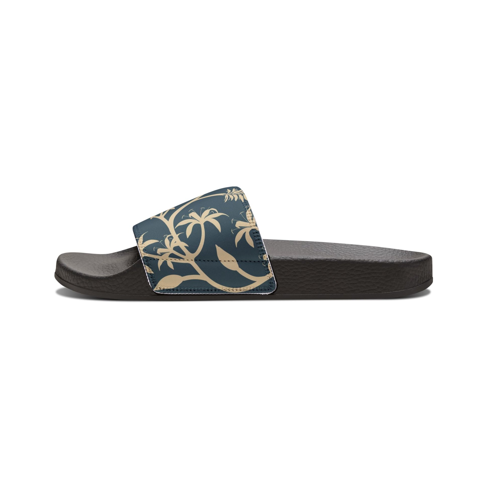 "Earthy Bluescape Oasis" Men's Beach Sandals - Island Vibes For Life