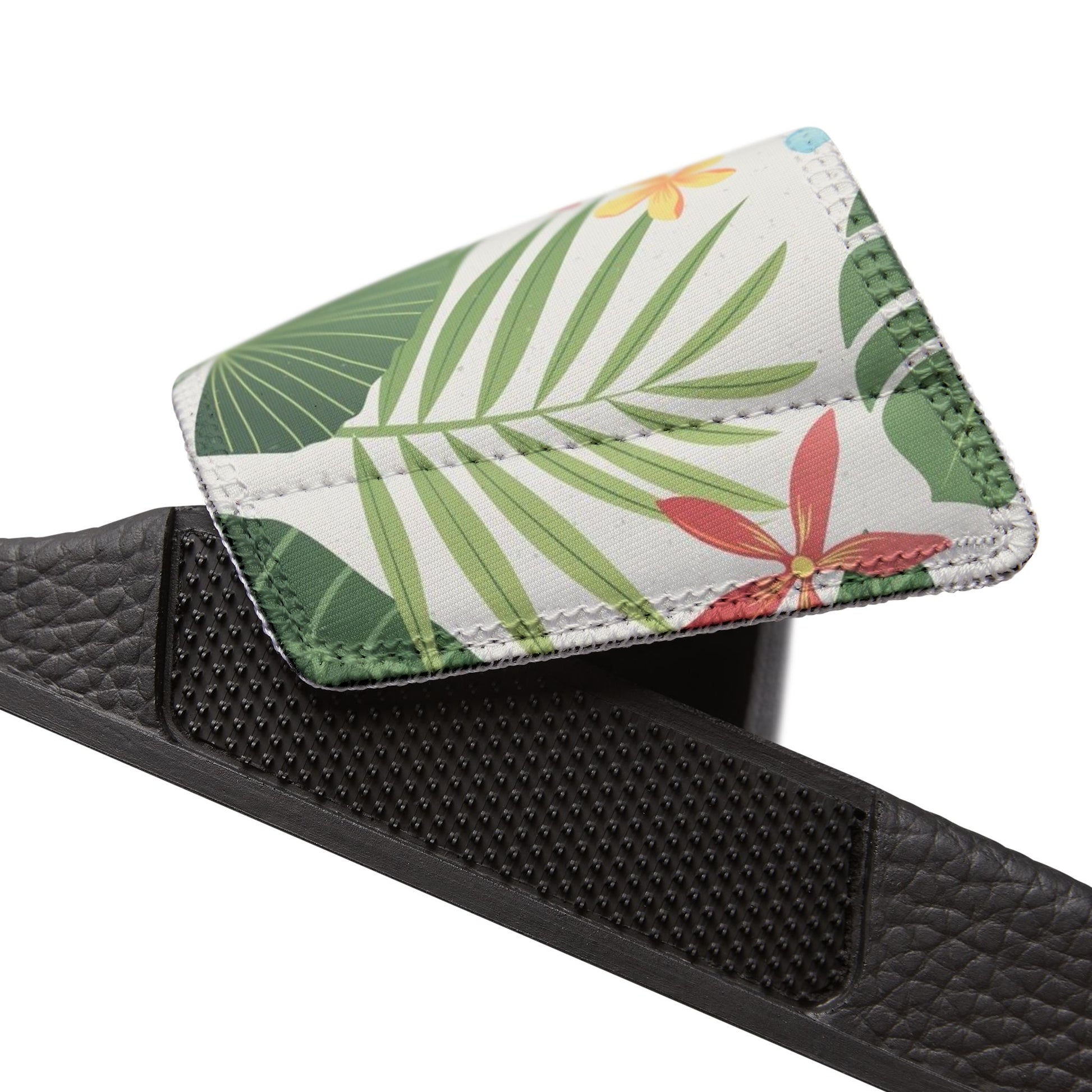 "Caribbean Leaf Carnival" Women's Beach Sandals - Island Vibes For Life