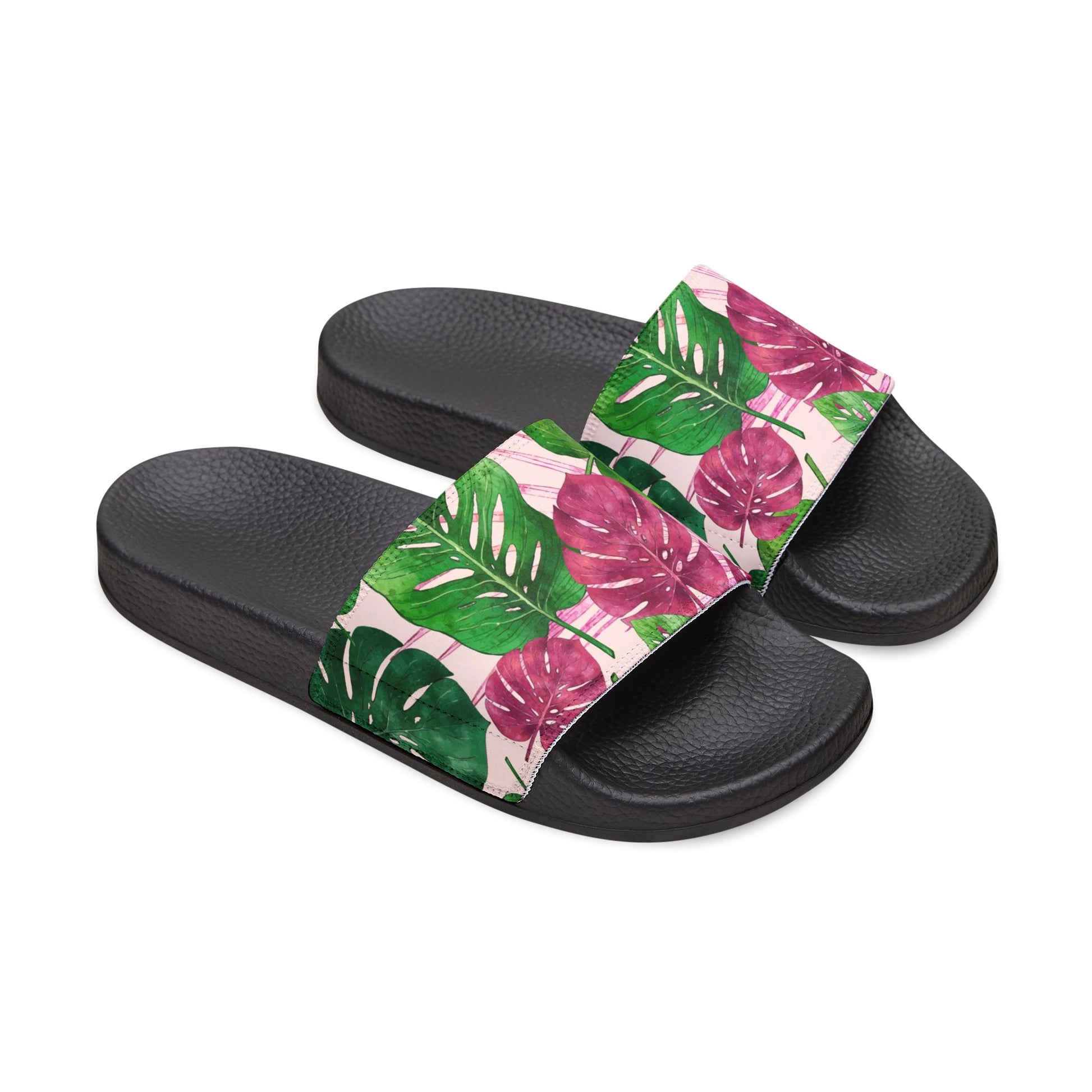"Jungle Whispers: Coral Serenade" Women's Beach Sandals - Island Vibes For Life