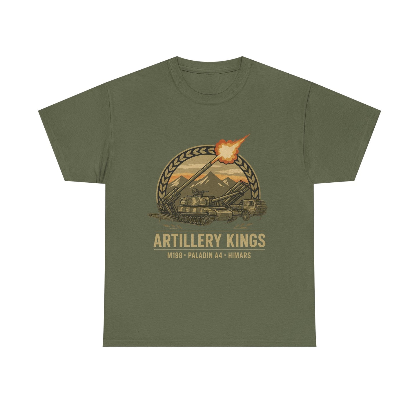 Artillery Kings Tee - Vintage Style Heavy Cotton Shirt, Military Themed Apparel, Gift for Veterans, Casual Wear, Patriotic T-Shirt