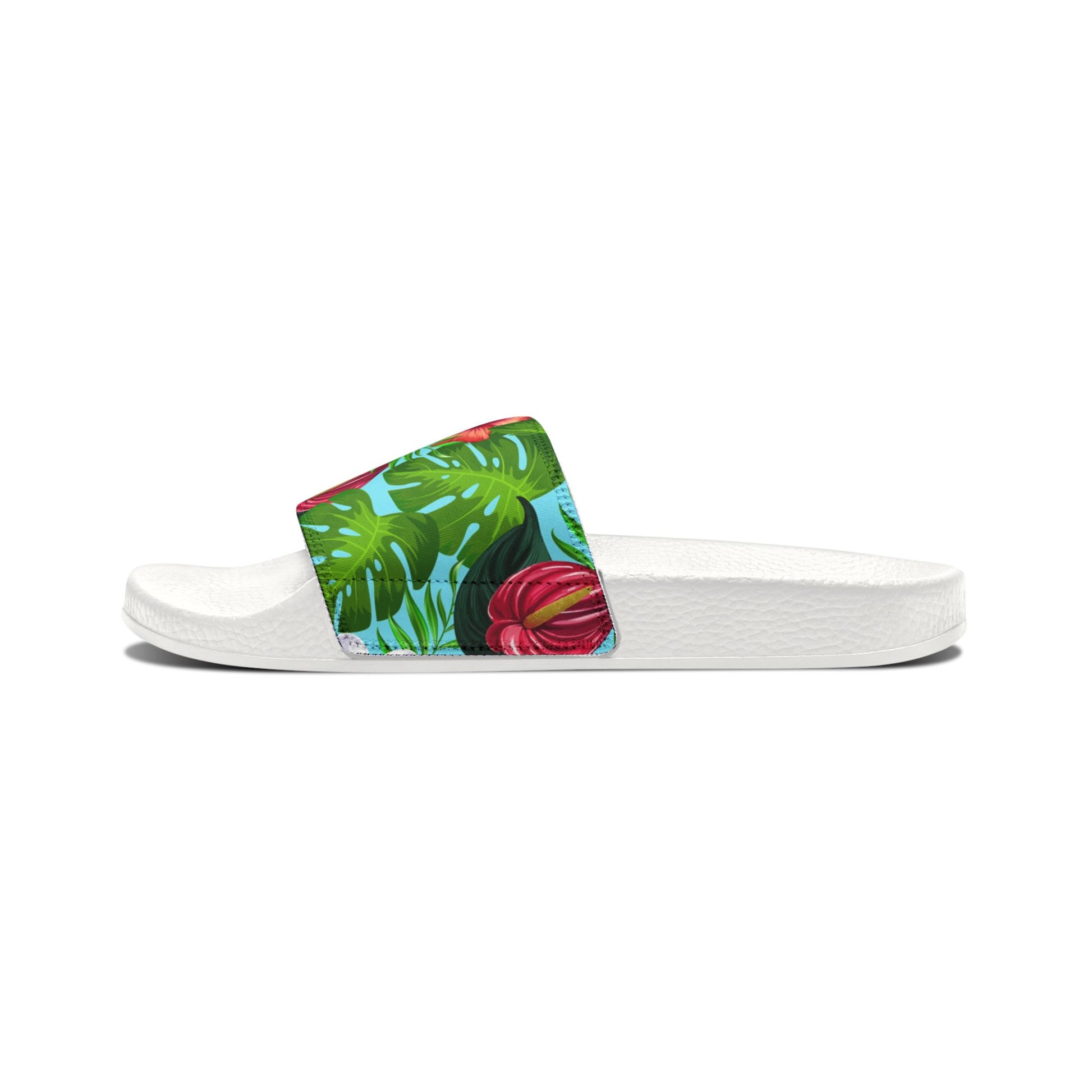 "Jungle Odyssey Hues: Celadon Blue" Women's Beach Sandals - Island Vibes For Life