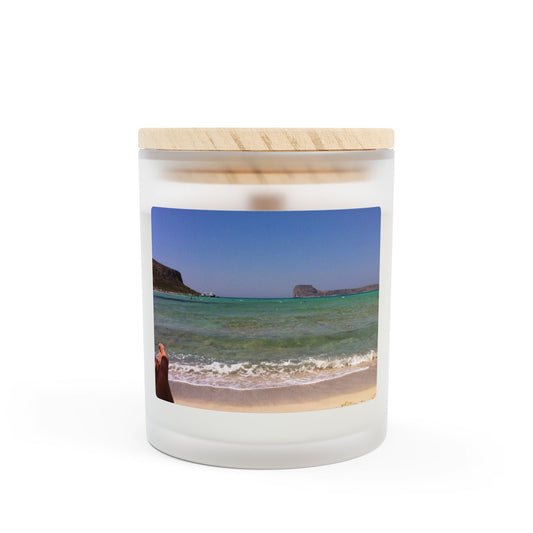 Beachfront Bliss Frosted Glass Candle - 11oz - Perfect for Relaxation and Home Decor