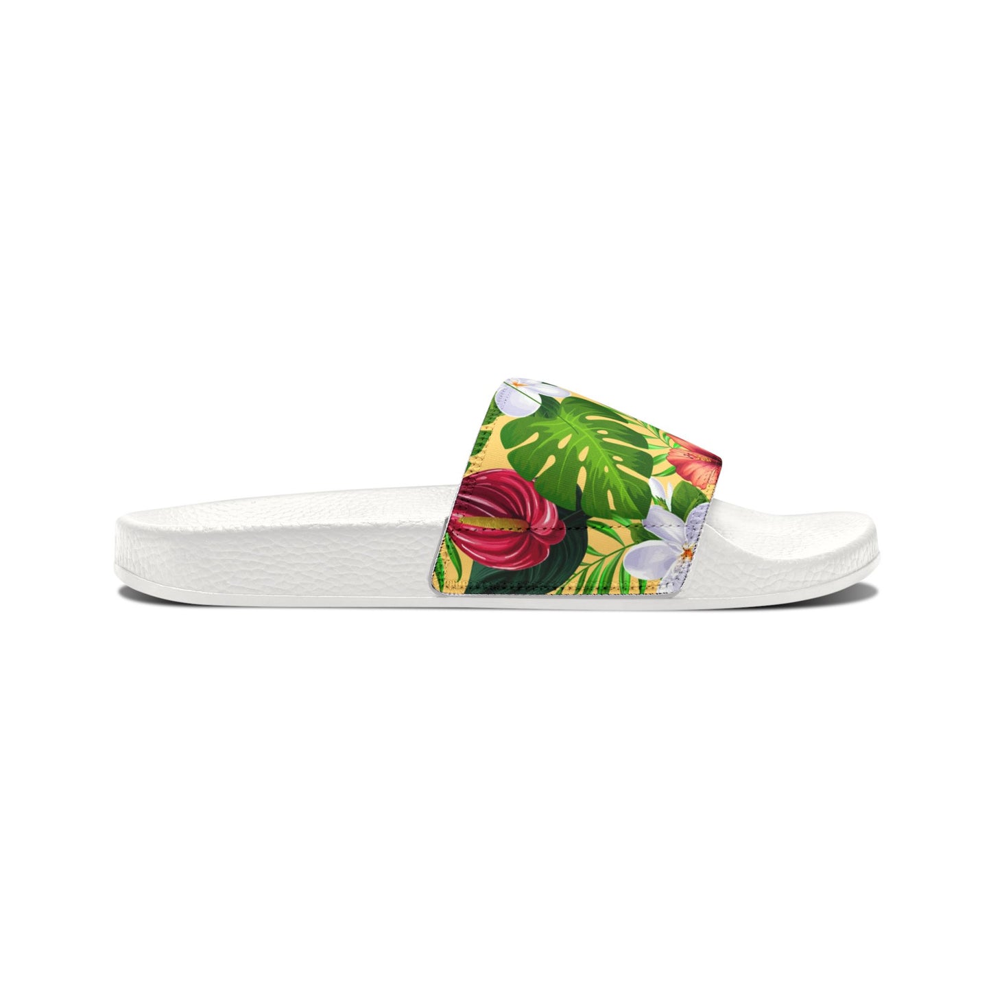 "Jungle Odyssey Hues: Golden Sun"  Men's Beach Sandals - Island Vibes For Life