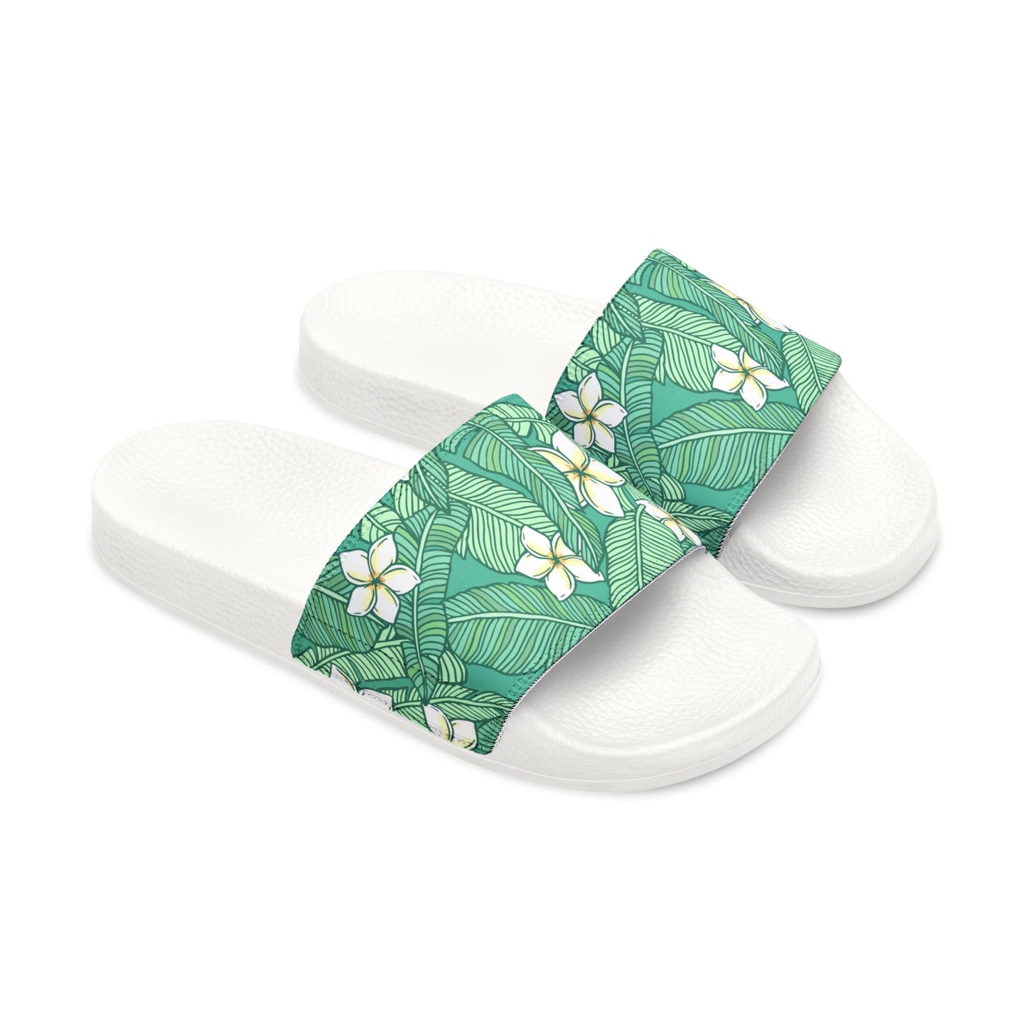 "Jasmine Palm Paradise" Women's Beach Sandals - Island Vibes For Life