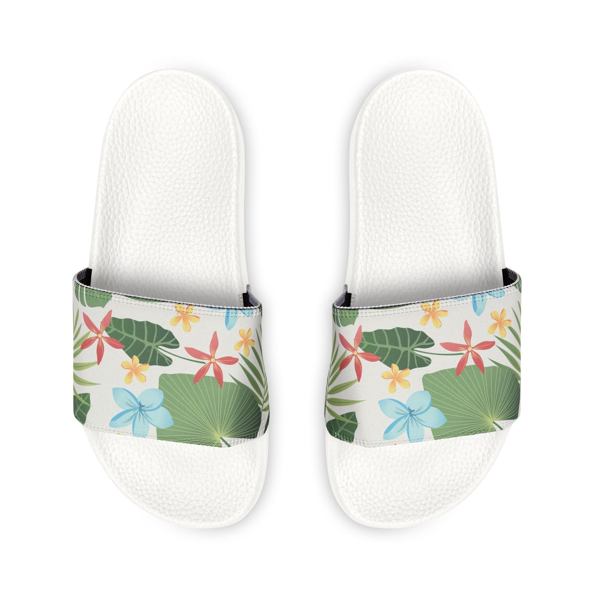 "Caribbean Leaf Carnival" Women's Beach Sandals - Island Vibes For Life