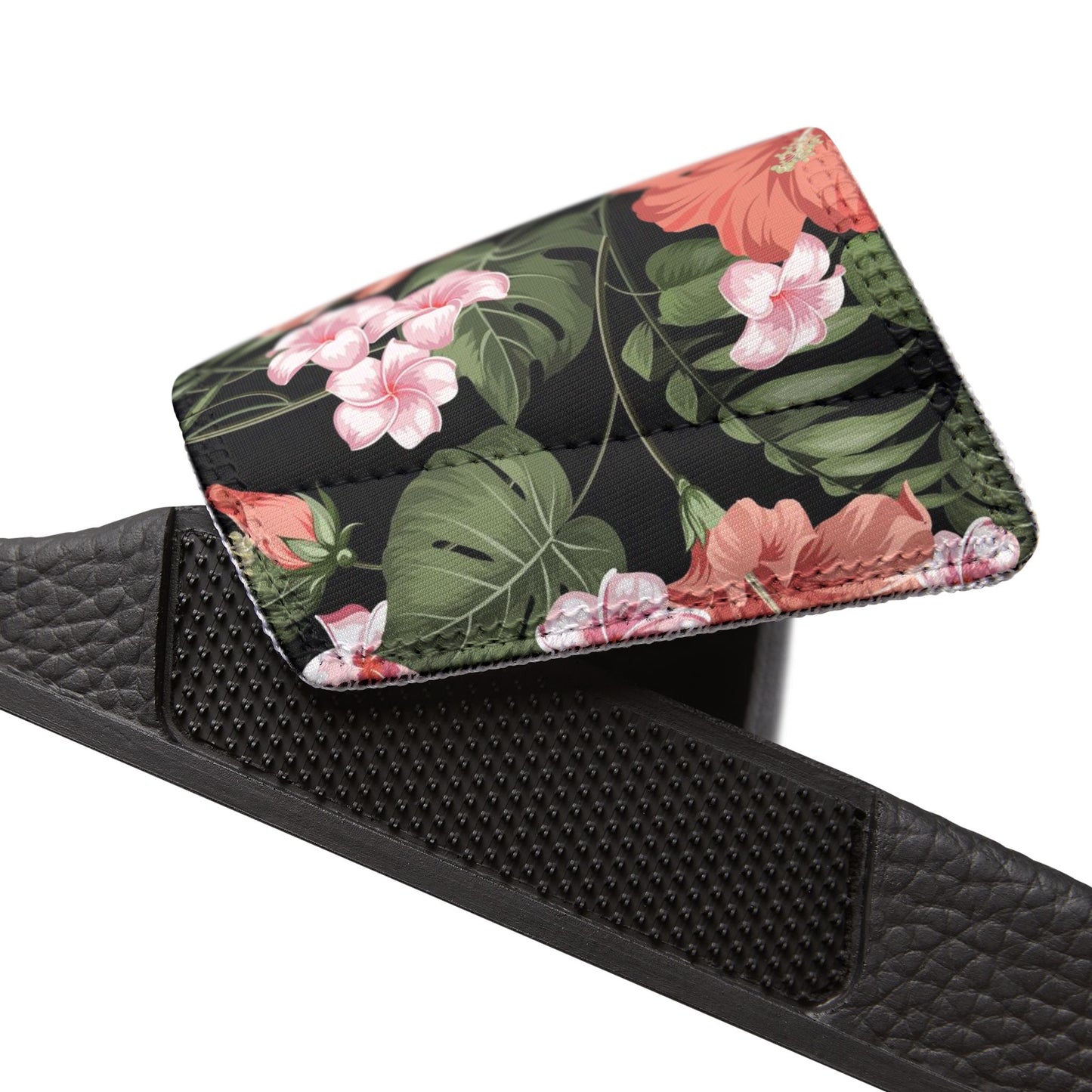 "Midnight Bloomscape" Men's Beach Sandals - Island Vibes For Life