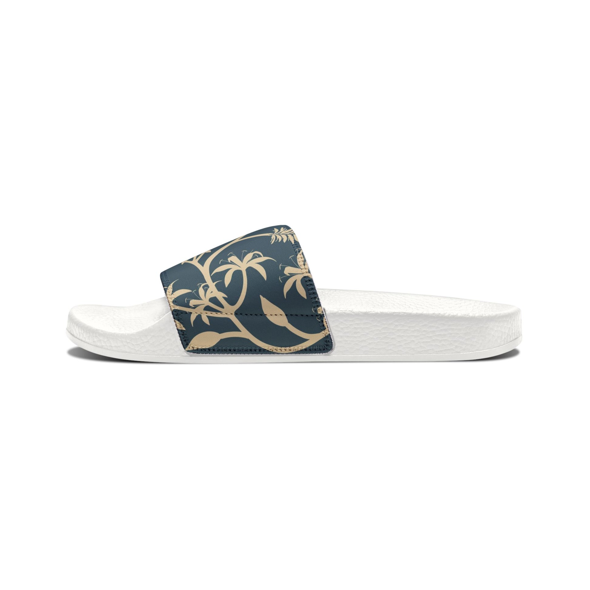"Earthy Bluescape Oasis" Men's Beach Sandals - Island Vibes For Life