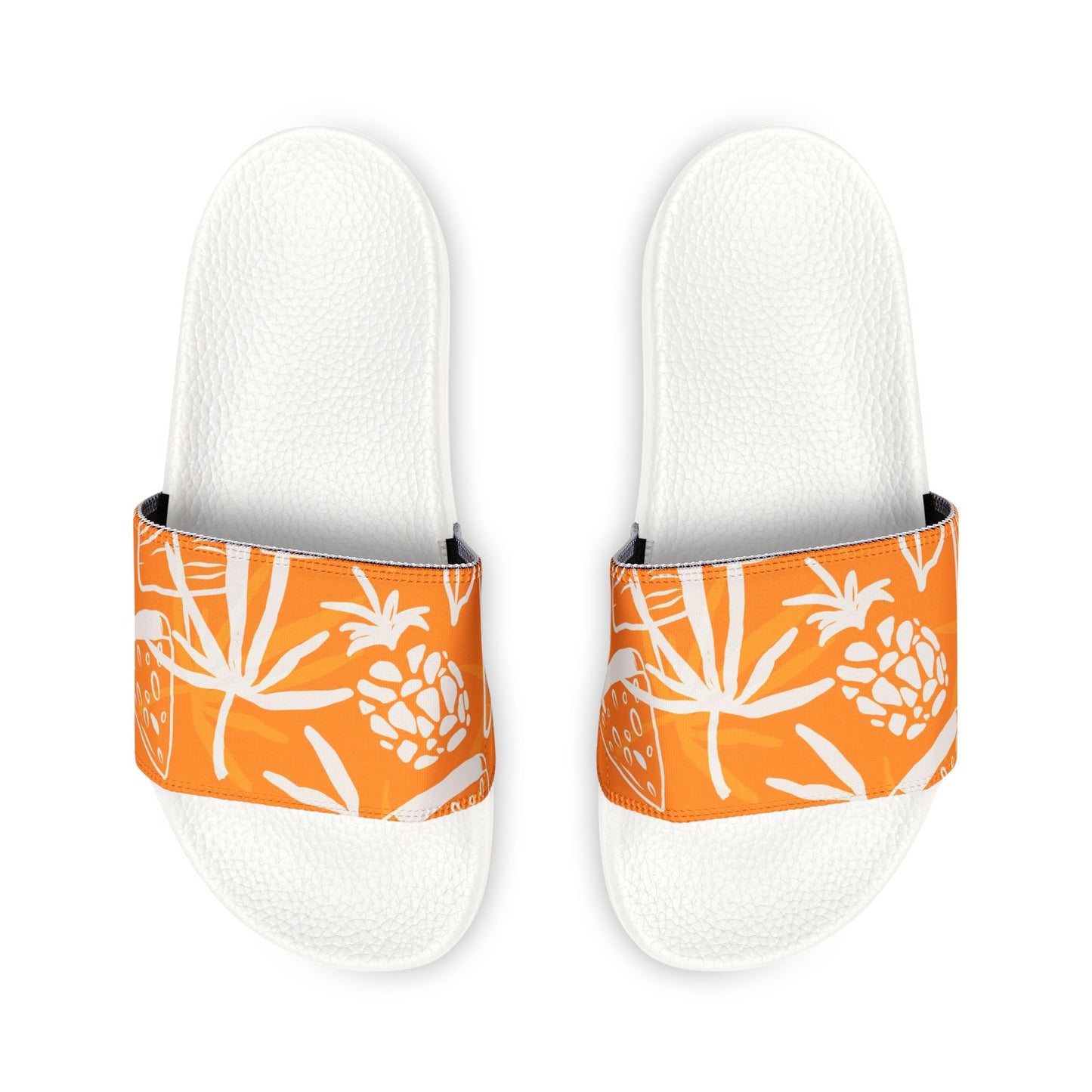 "Orange Pineapple Papaya Fusion" Men's Beach Sandals - Island Vibes For Life