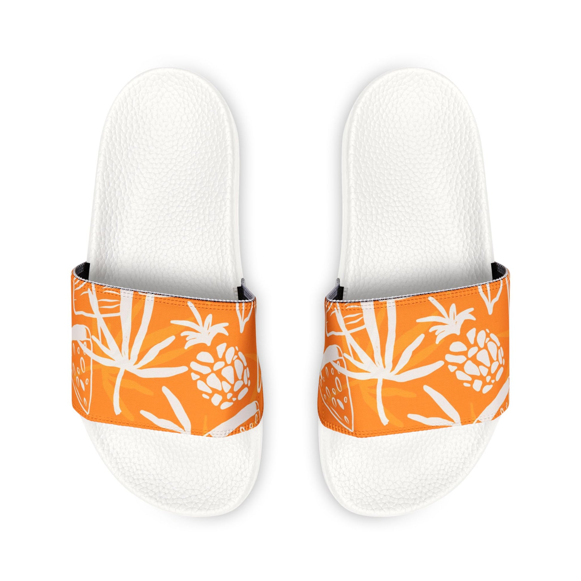 "Orange Pineapple Papaya Fusion" Men's Beach Sandals - Island Vibes For Life