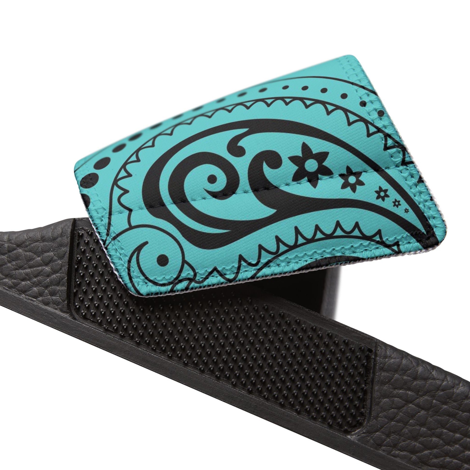 "Teal Paisley Treasure" Women's Beach Sandals - Island Vibes For Life