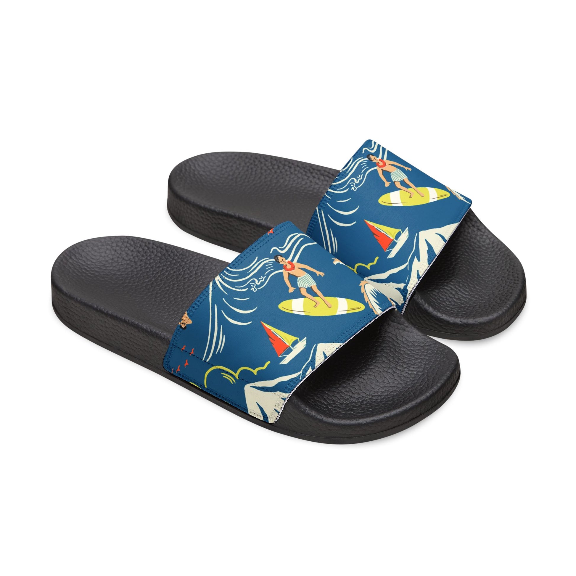 "Surfin', Sailin', and Tsunami" Men's Beach Sandals - Island Vibes For Life