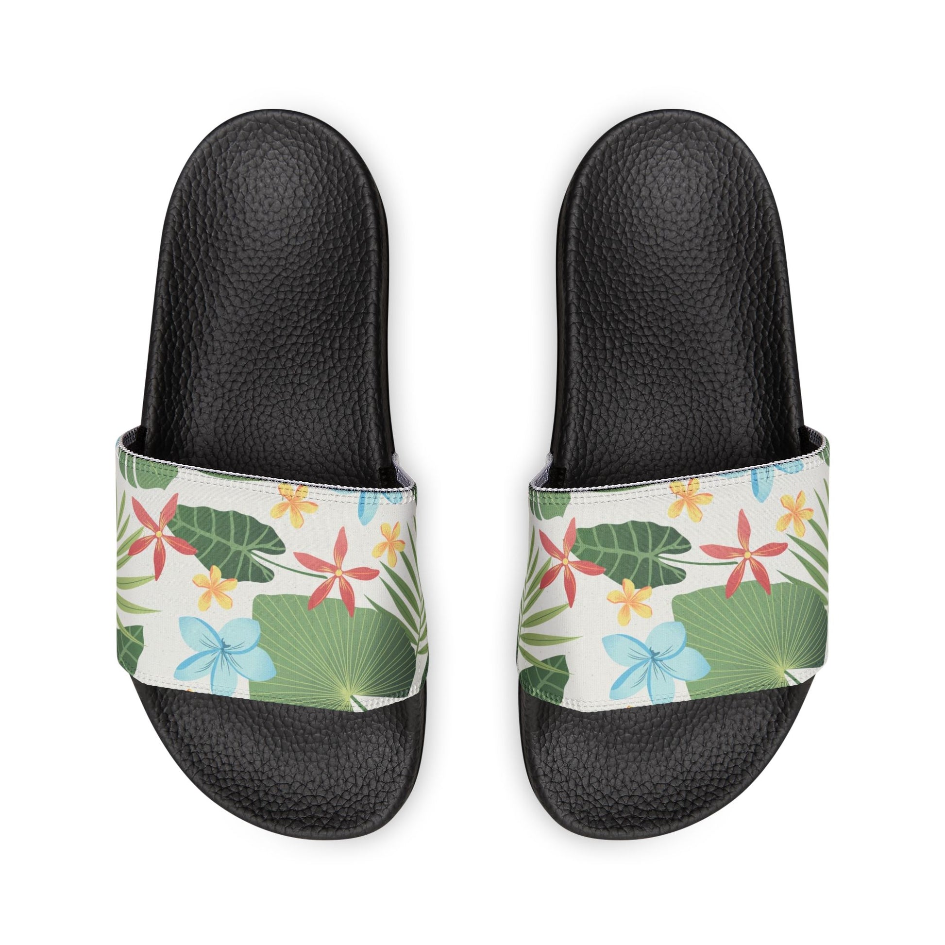"Caribbean Leaf Carnival" Women's Beach Sandals - Island Vibes For Life
