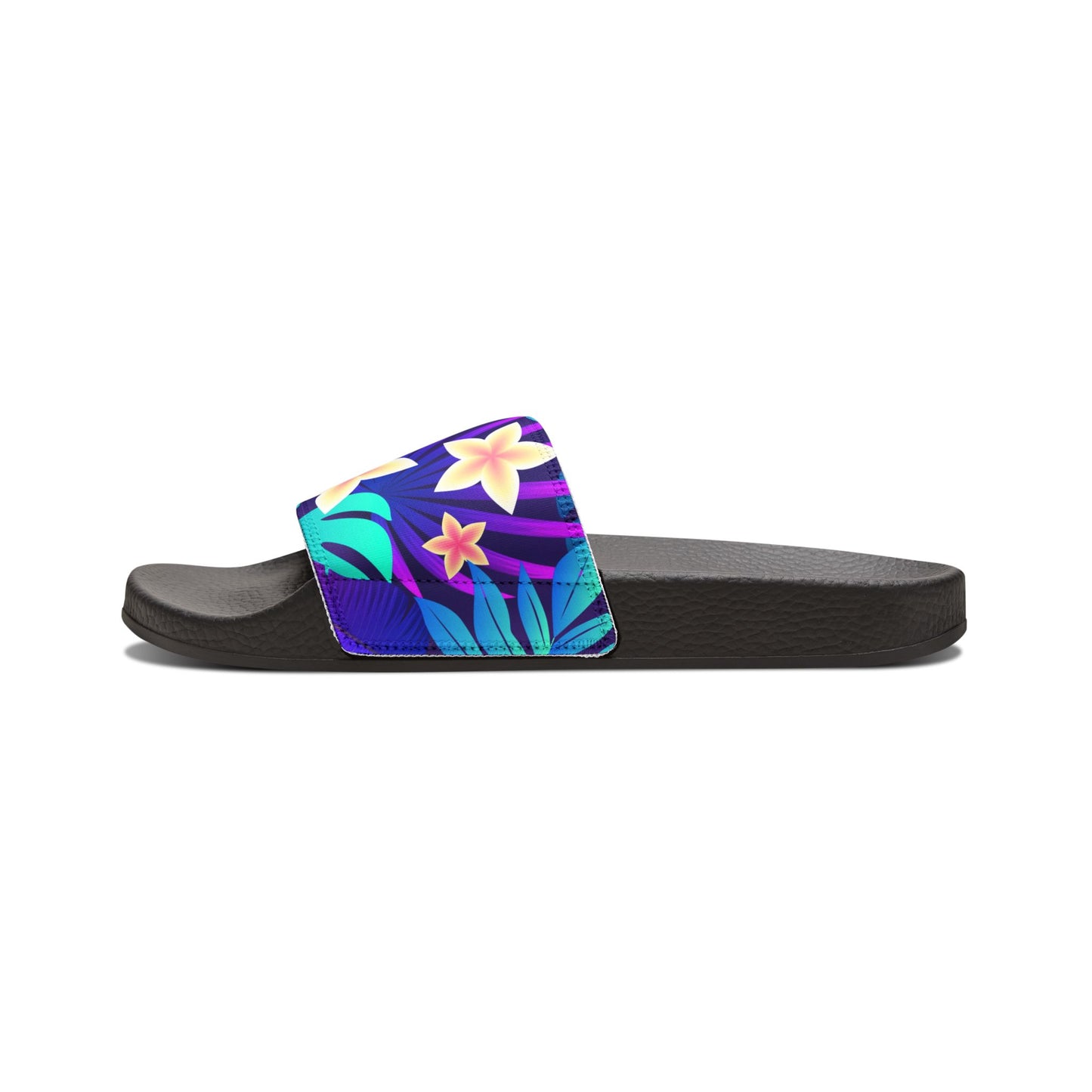 "Purple Paradise Blooms" Women's Beach Sandals - Island Vibes For Life