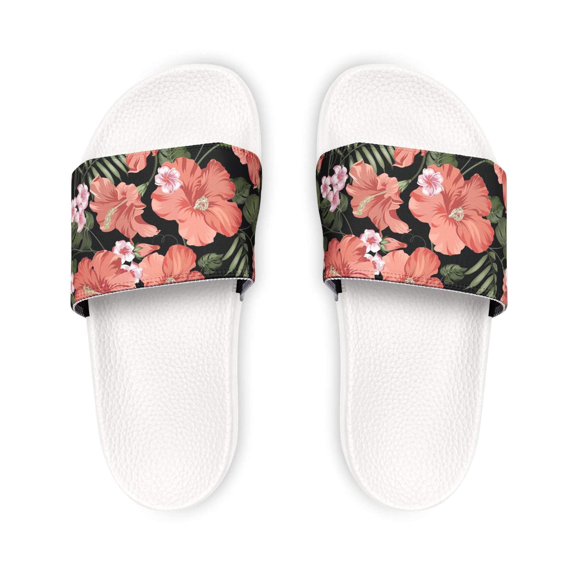 "Midnight Bloomscape" Men's Beach Sandals - Island Vibes For Life