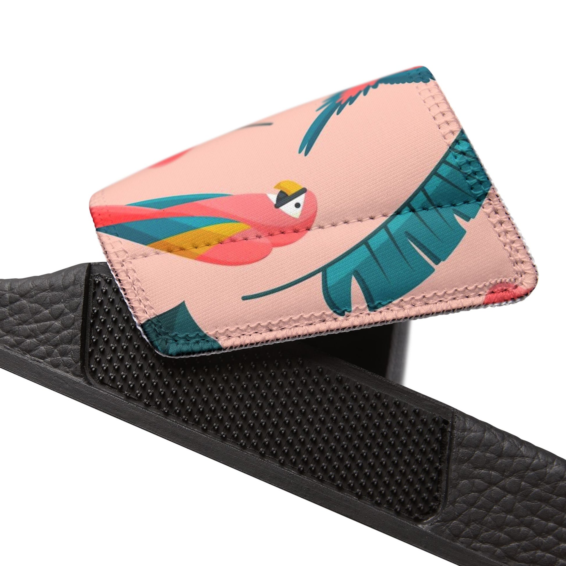 "Colorful Plumage: Pink Paradise" Women's Beach Sandals - Island Vibes For Life