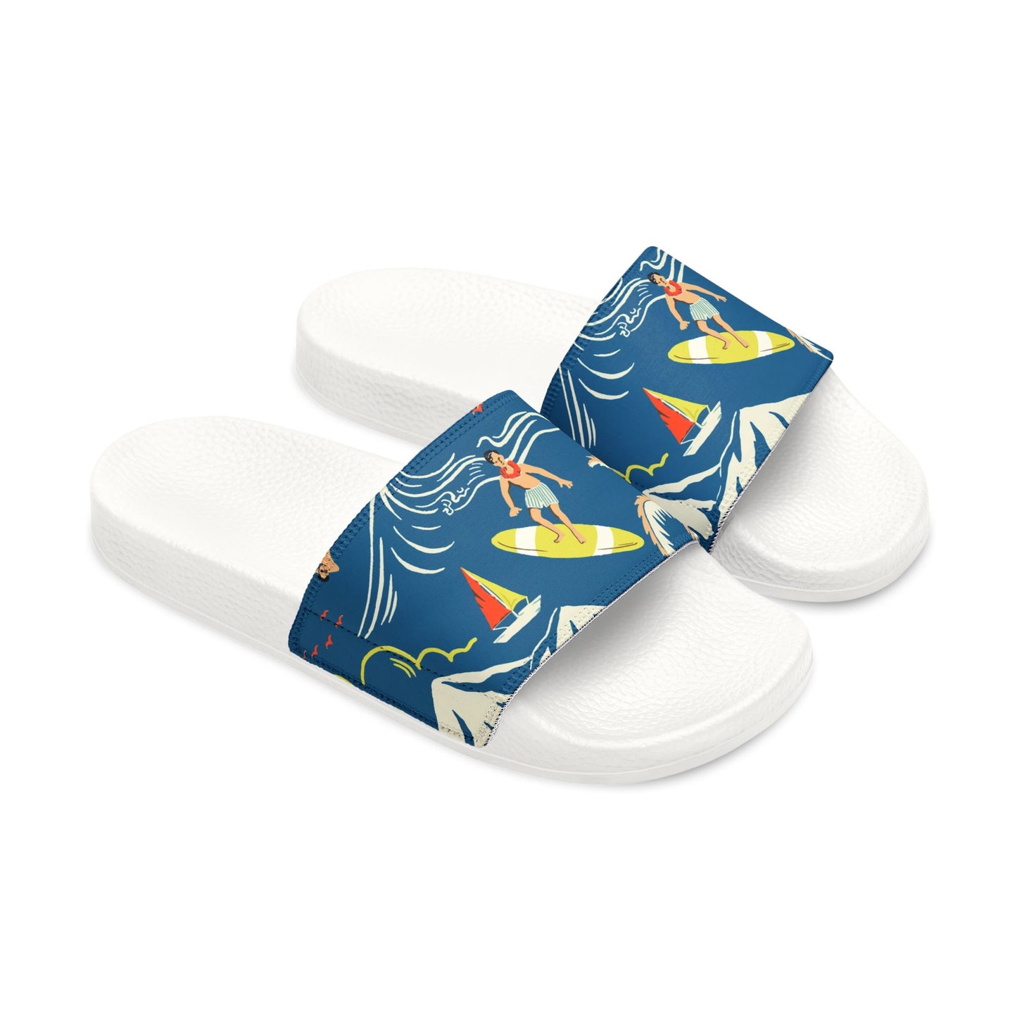 "Surfin', Sailin', and Tsunami" Men's Beach Sandals - Island Vibes For Life